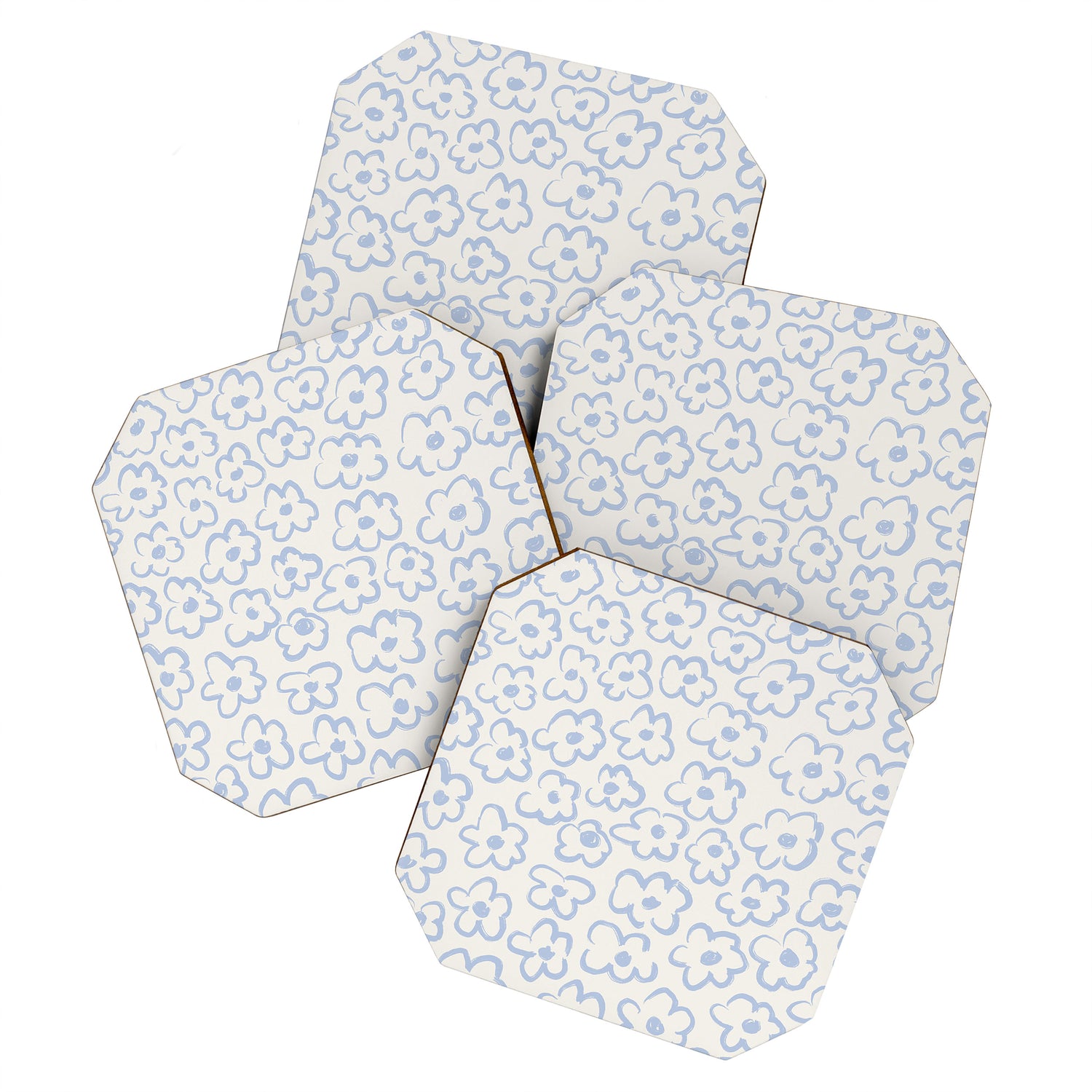 Daisies Pattern NO.2 | Blue Coaster Gallery Image 1
