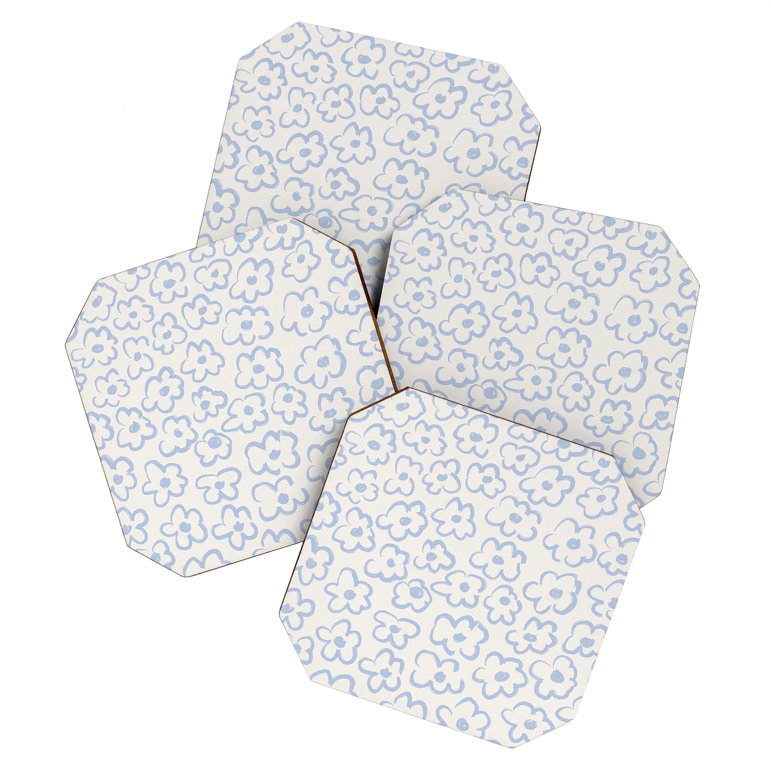 Daisies Pattern NO.2 | Blue Coaster Gallery Image 1