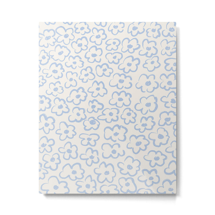 Daisies Pattern NO.2 | Blue Metal Print Gallery Image 1