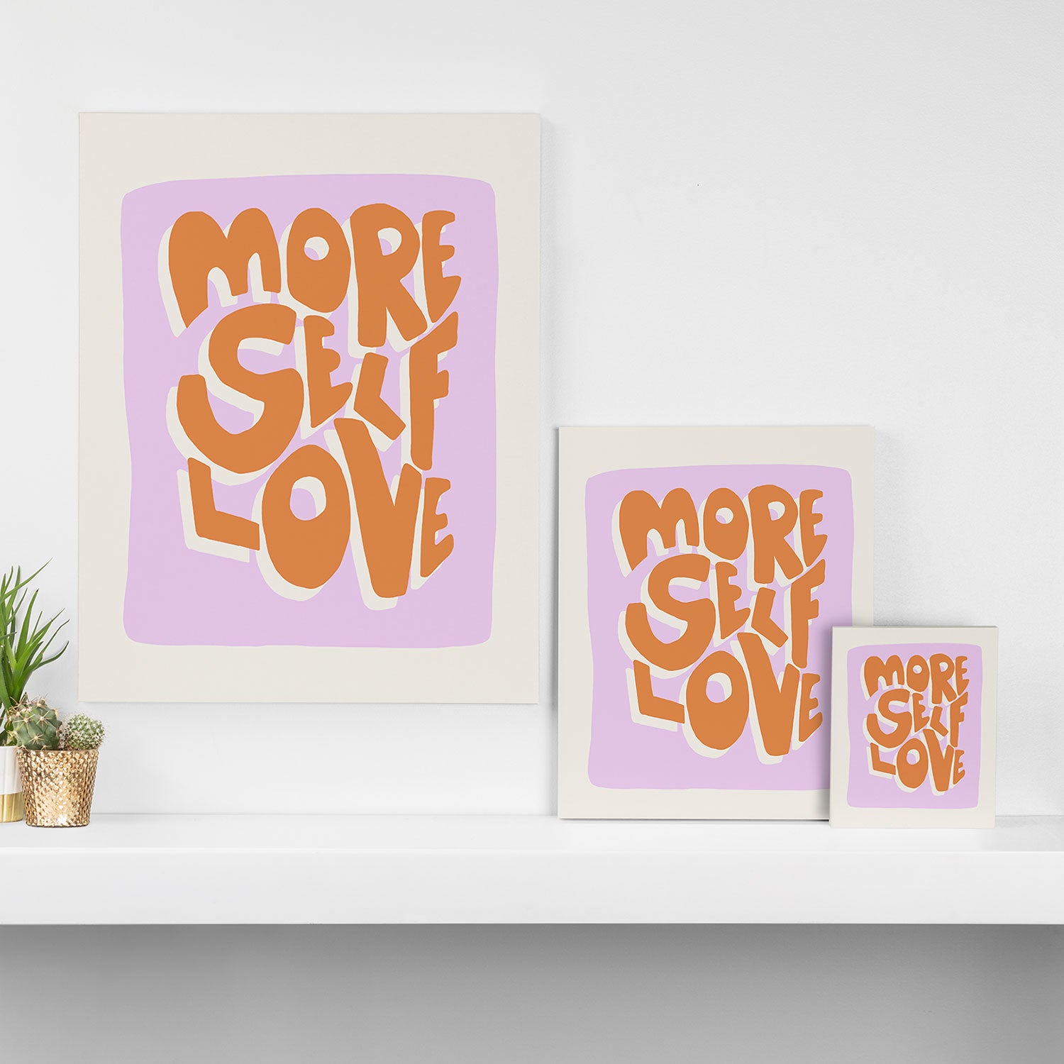 More Self Love | Red Canvas Print Gallery Image 3