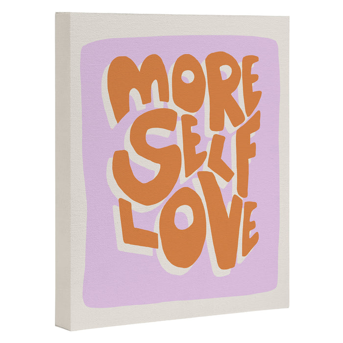 More Self Love | Red Canvas Print Gallery Image 1