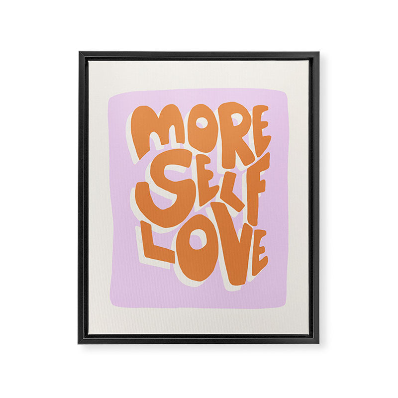 More Self Love | Red Framed Canvas Print Gallery Image 6