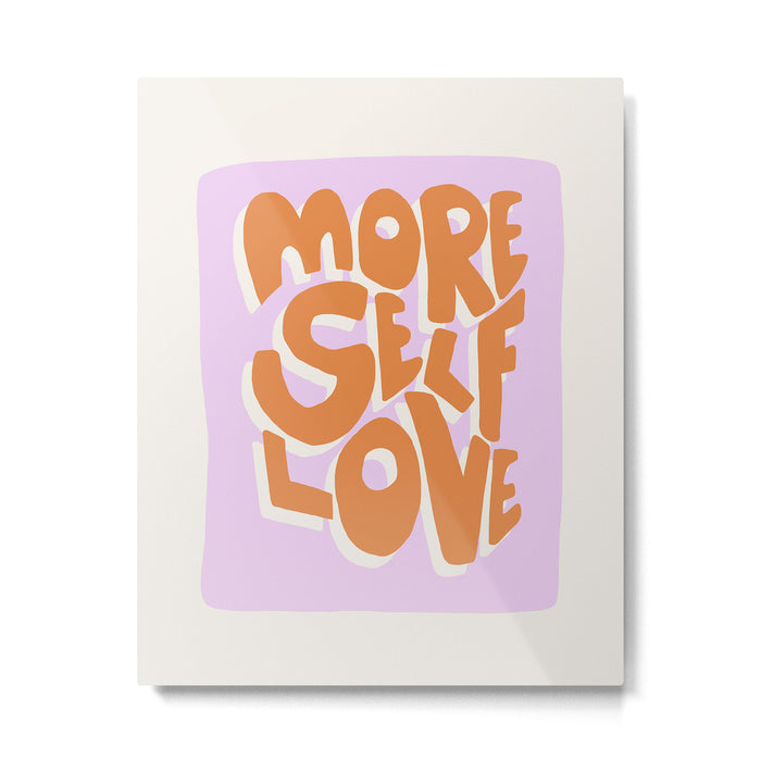More Self Love | Red Metal Print Gallery Image 1