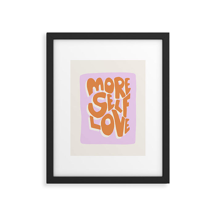 More Self Love | Red Framed Art Print Gallery Image 1