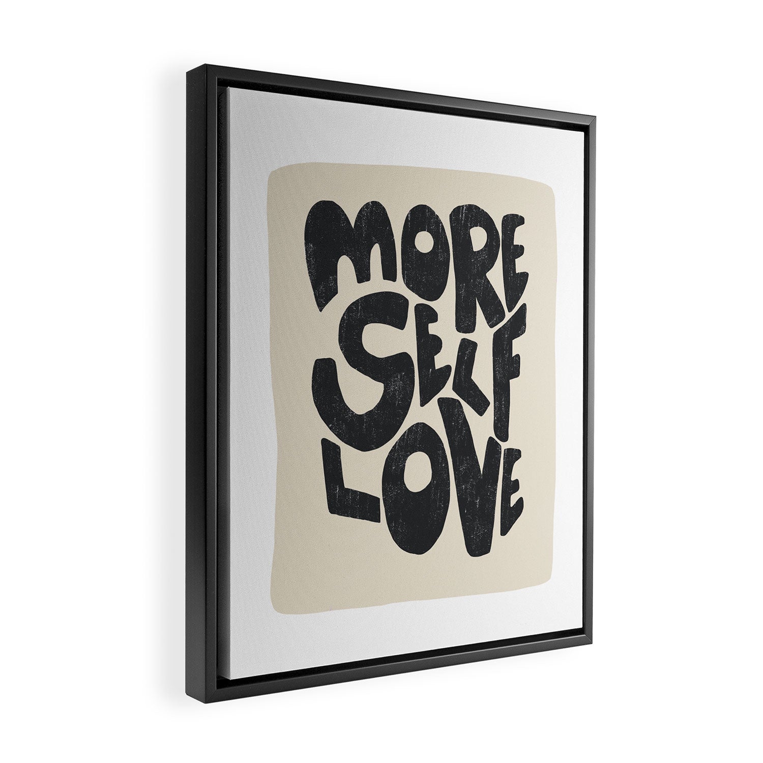 More Self Love | Black Framed Canvas Print Gallery Image 2