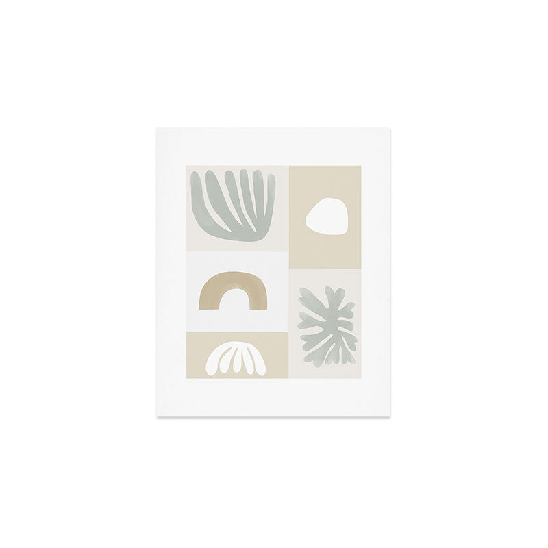 Modern Corals | Sage Green Art Print Gallery Image 1