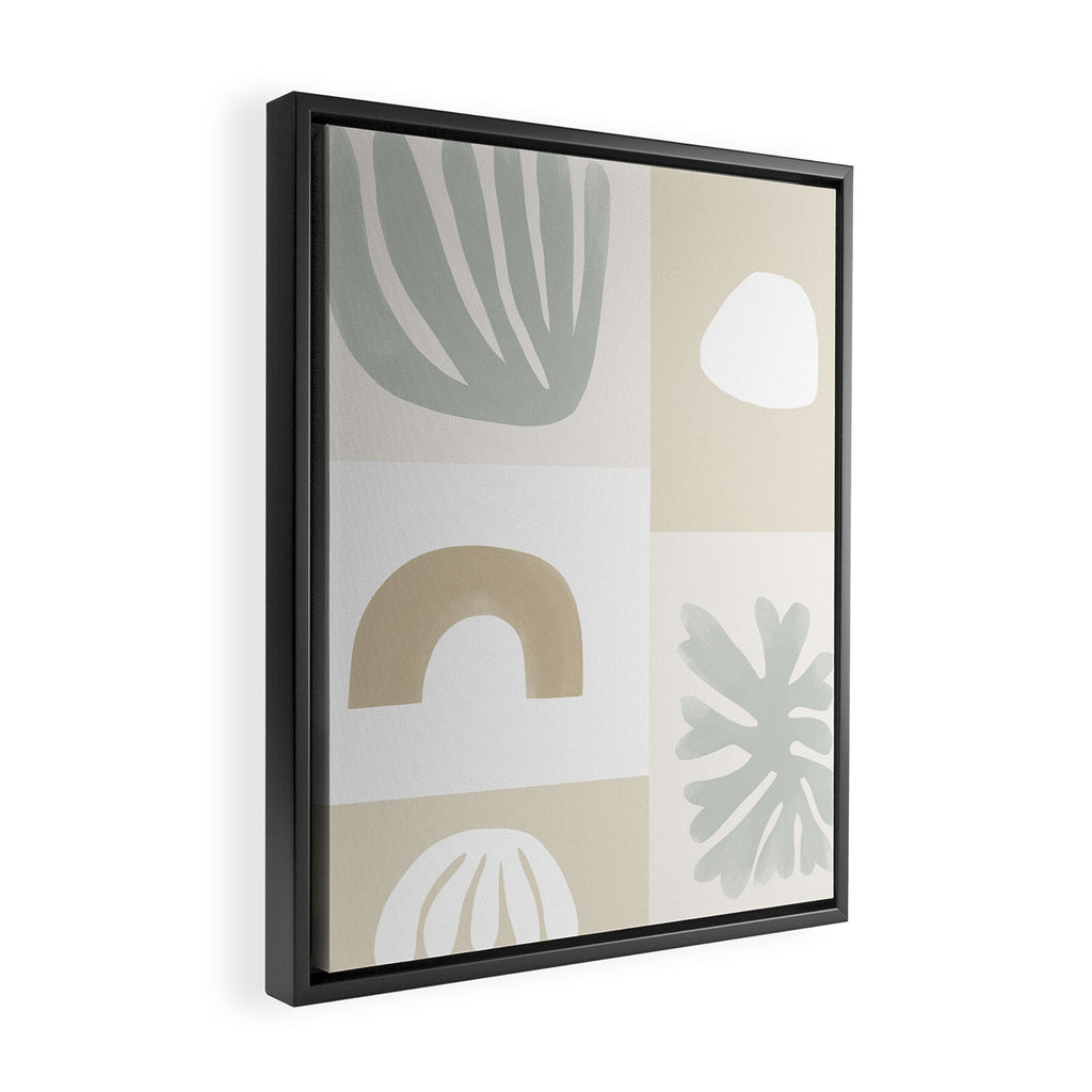 Modern Corals | Sage Green Framed Canvas Print Gallery Image 2