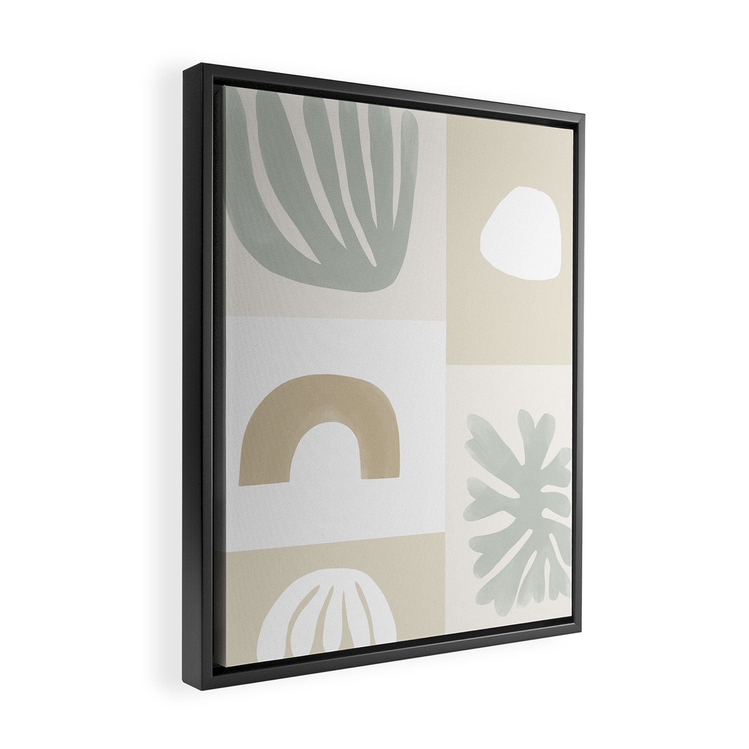 Modern Corals | Sage Green Framed Canvas Print Gallery Image 2