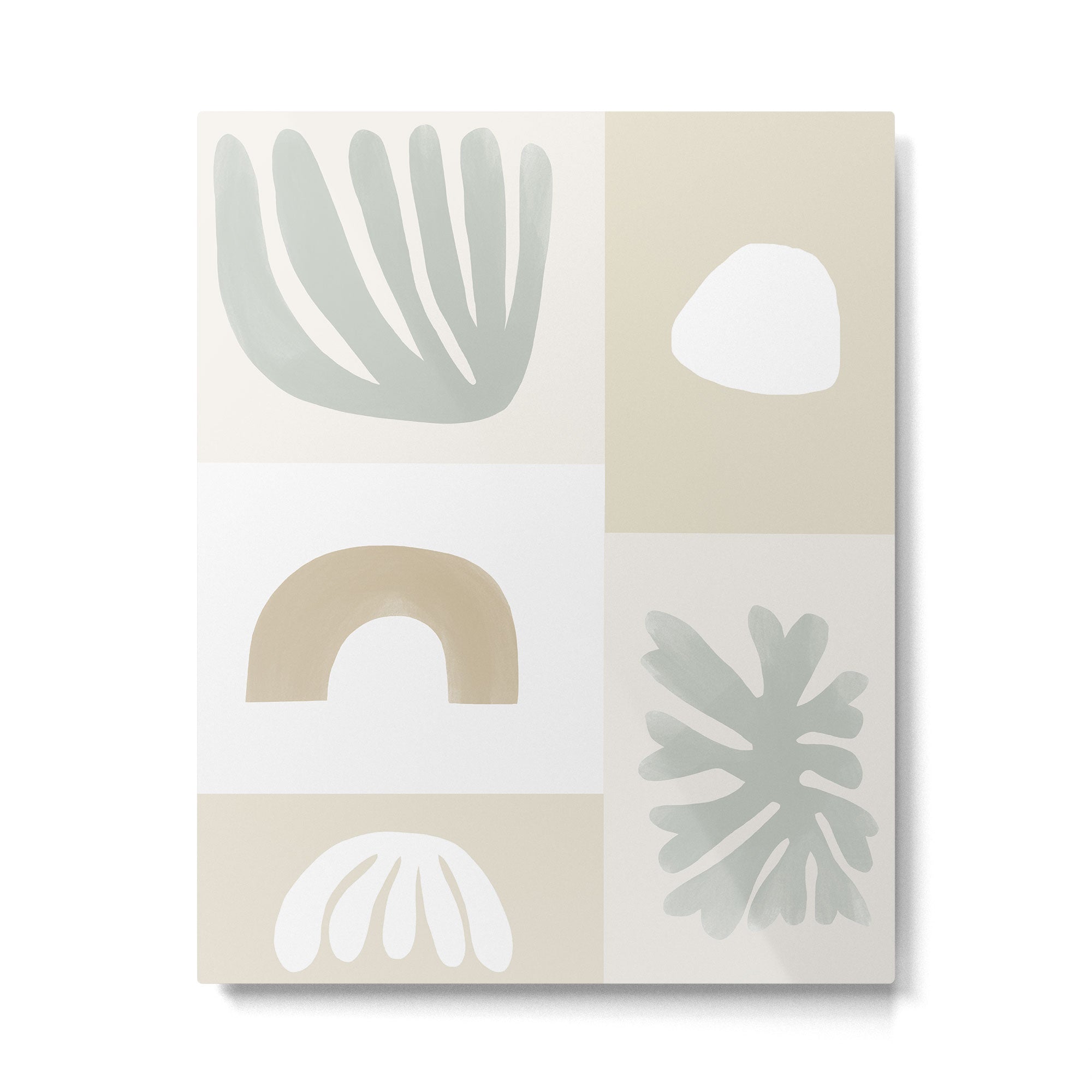 Modern Corals | Sage Green Metal Print Gallery Image 6