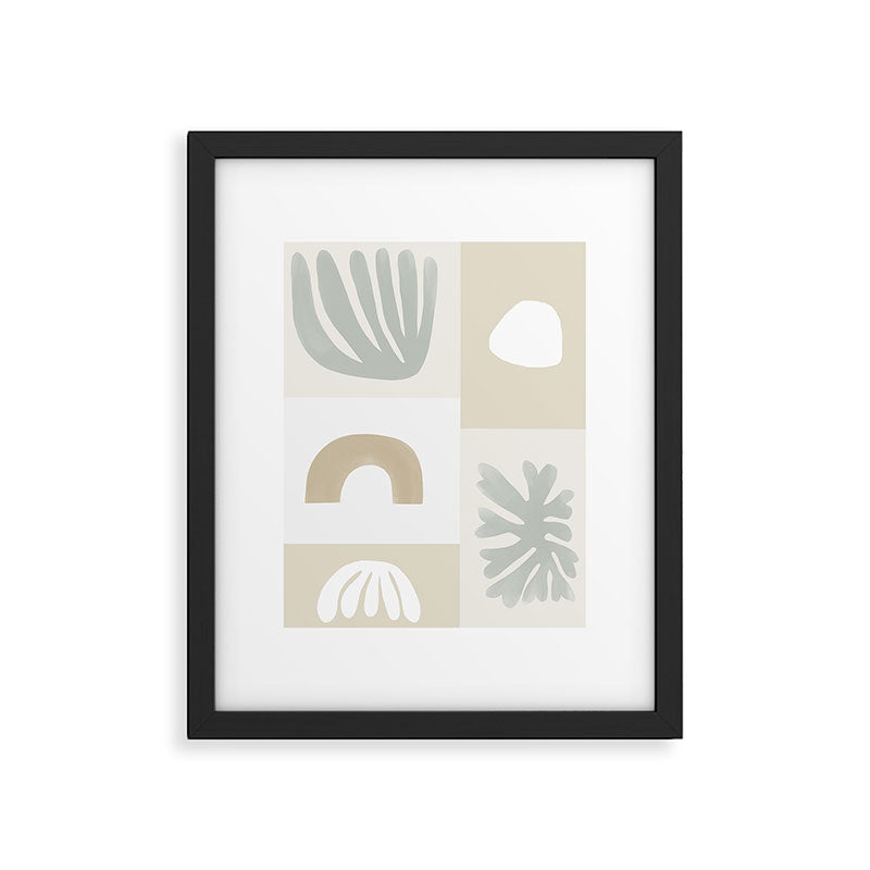 Modern Corals | Sage Green Framed Art Print Gallery Image 6