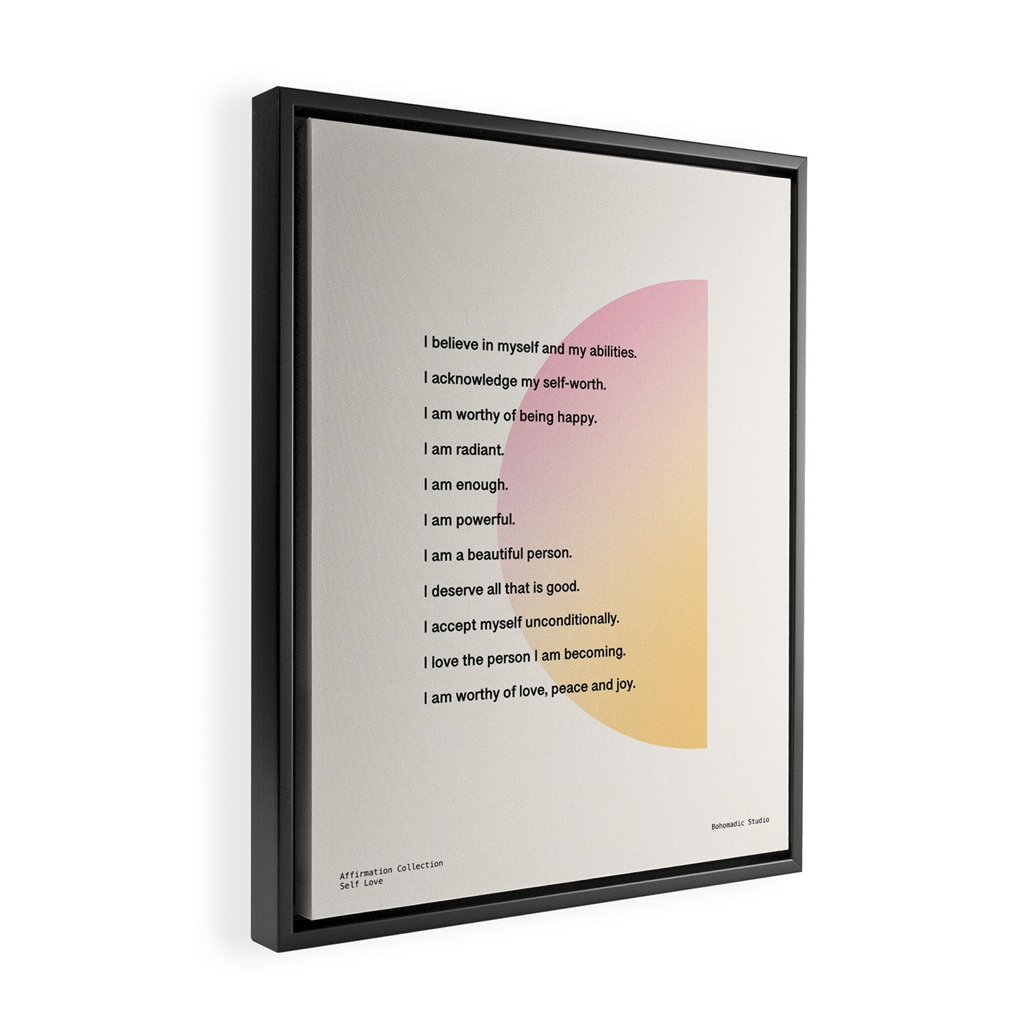 Affirmations | Self Love Framed Canvas Print Gallery Image 2