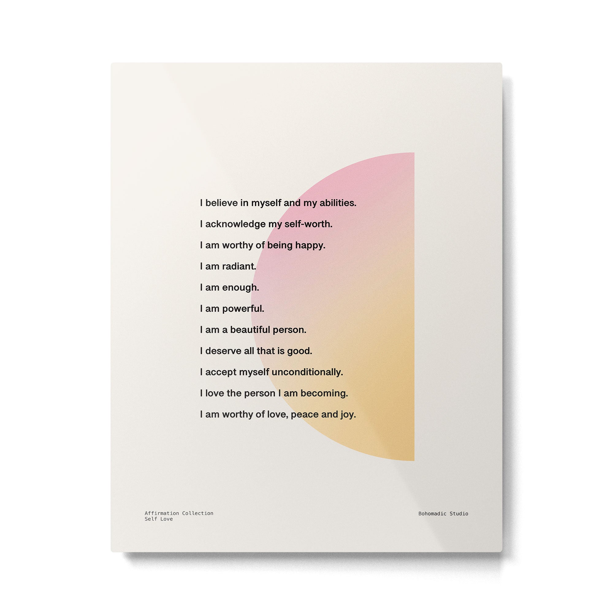 Affirmations | Self Love Metal Print Gallery Image 4