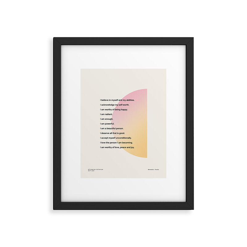 Affirmations | Self Love Framed Art Print