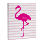 Flamingo & Stripes - Blush Hot Pink Canvas Print Gallery Image 8