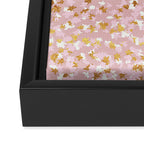 Floating Confetti - Pink Blush and Gold Framed Canvas Print Gallery Image 3