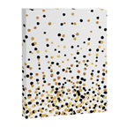Floating Dots - Black and Gold on White Canvas Print Gallery Image 8