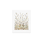 Floating Dots - Black and Gold on White Art Print Gallery Image 1