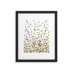 Floating Dots - Black and Gold on White Framed Art Print Gallery Image 6
