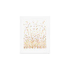 Floating Dots - Pink and Gold on White Art Print Gallery Image 1