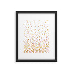 Floating Dots - Pink and Gold on White Framed Art Print Gallery Image 6