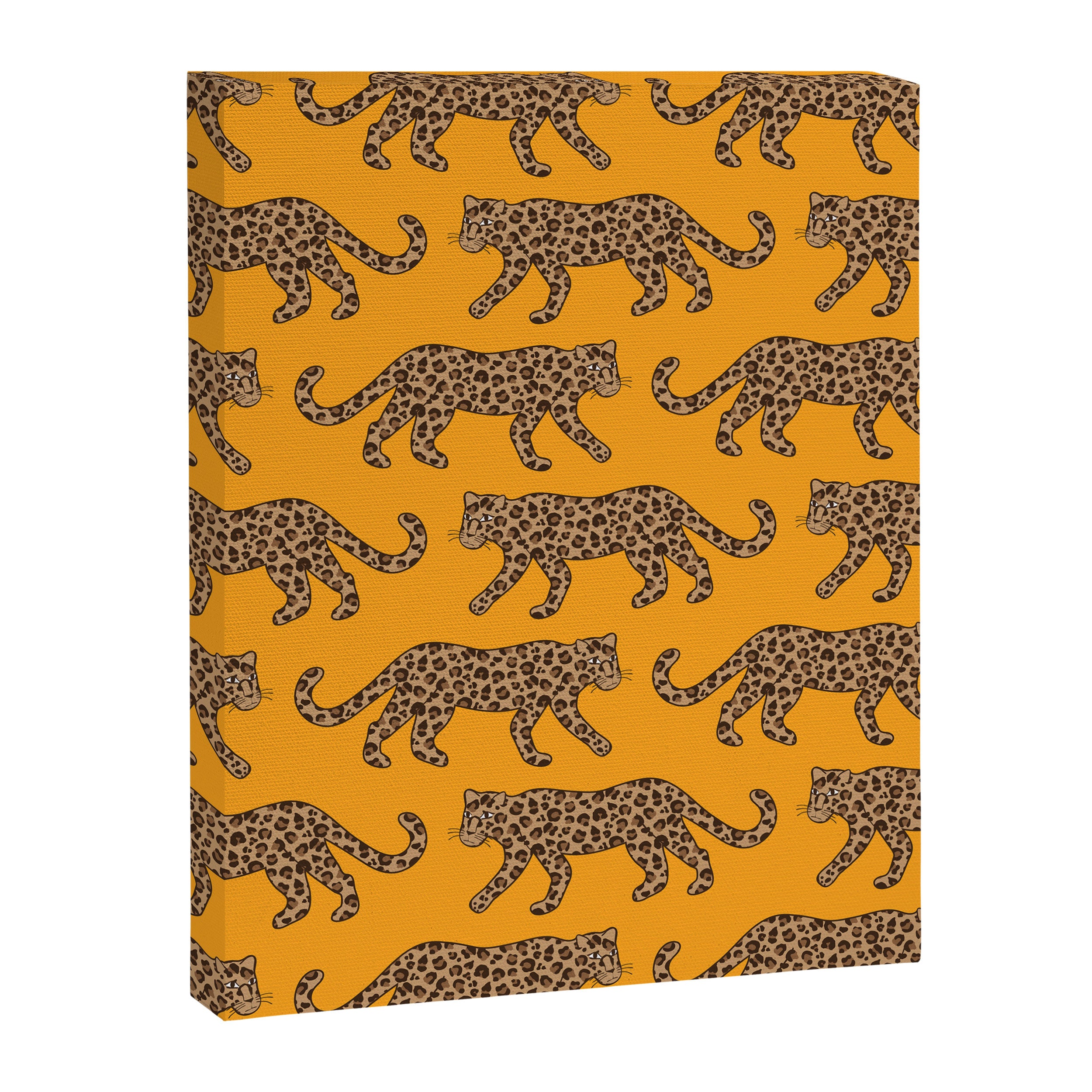 Kitty Parade - Classic Camel on Tangerine Canvas Print Gallery Image 8