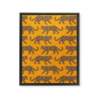 Kitty Parade - Classic Camel on Tangerine Framed Canvas Print Gallery Image 8