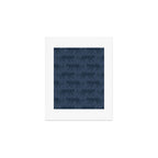 Leopard Parade - Dark Navy on Denim Blue Art Print Gallery Image 1