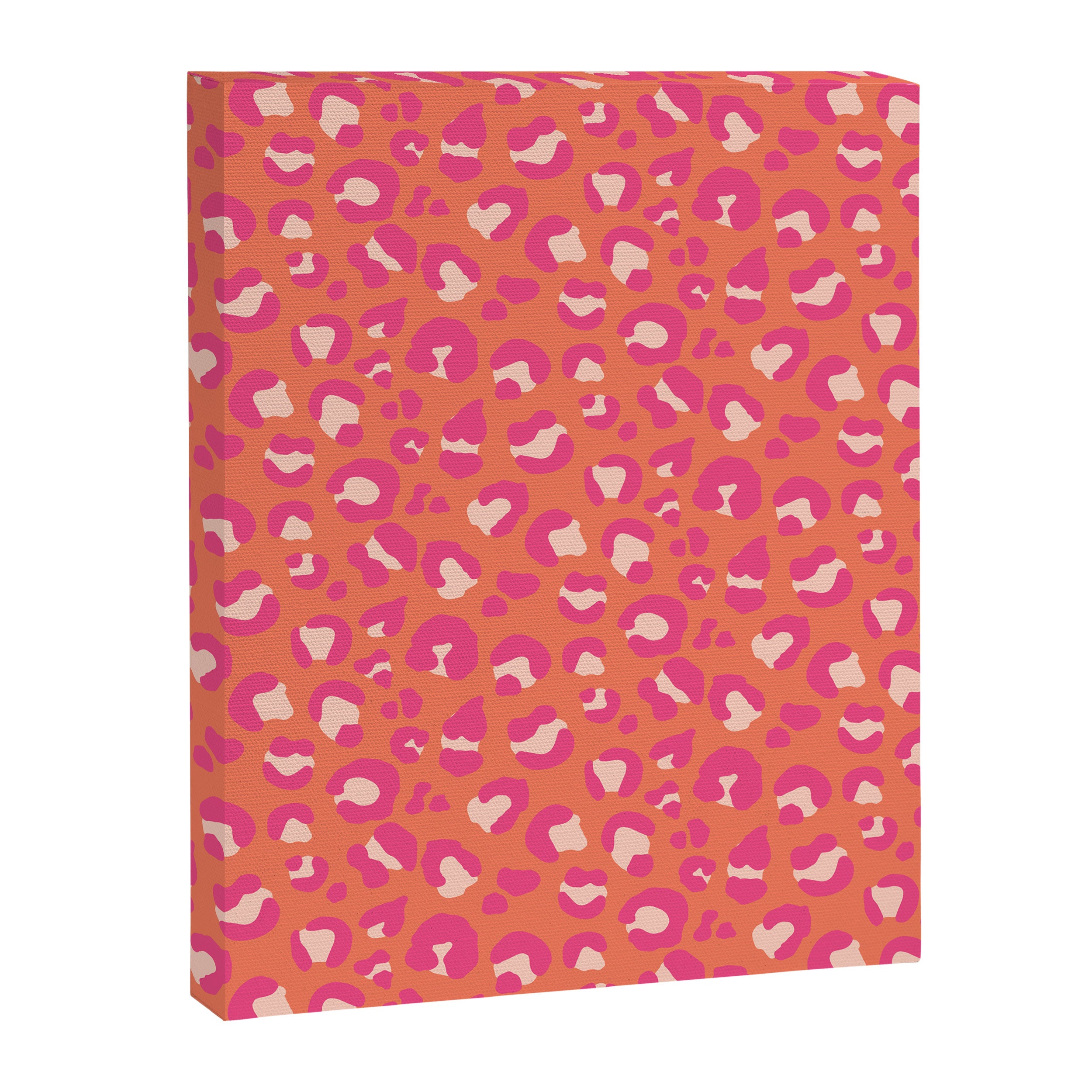 Leopard Print - Coral and Pink Canvas Print Gallery Image 8