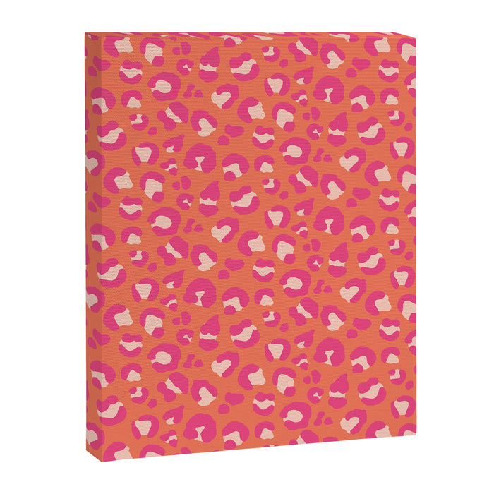 Leopard Print - Coral and Pink Canvas Print Gallery Image 1