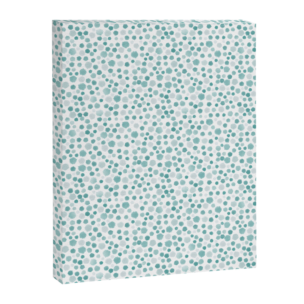 Mint Watercolor Dots - Aqua, Teal, Mint, Blue Canvas Print Gallery Image 8