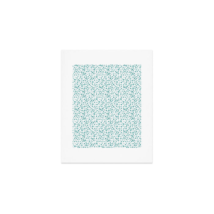 Mint Watercolor Dots - Aqua, Teal, Mint, Blue Art Print Gallery Image 1