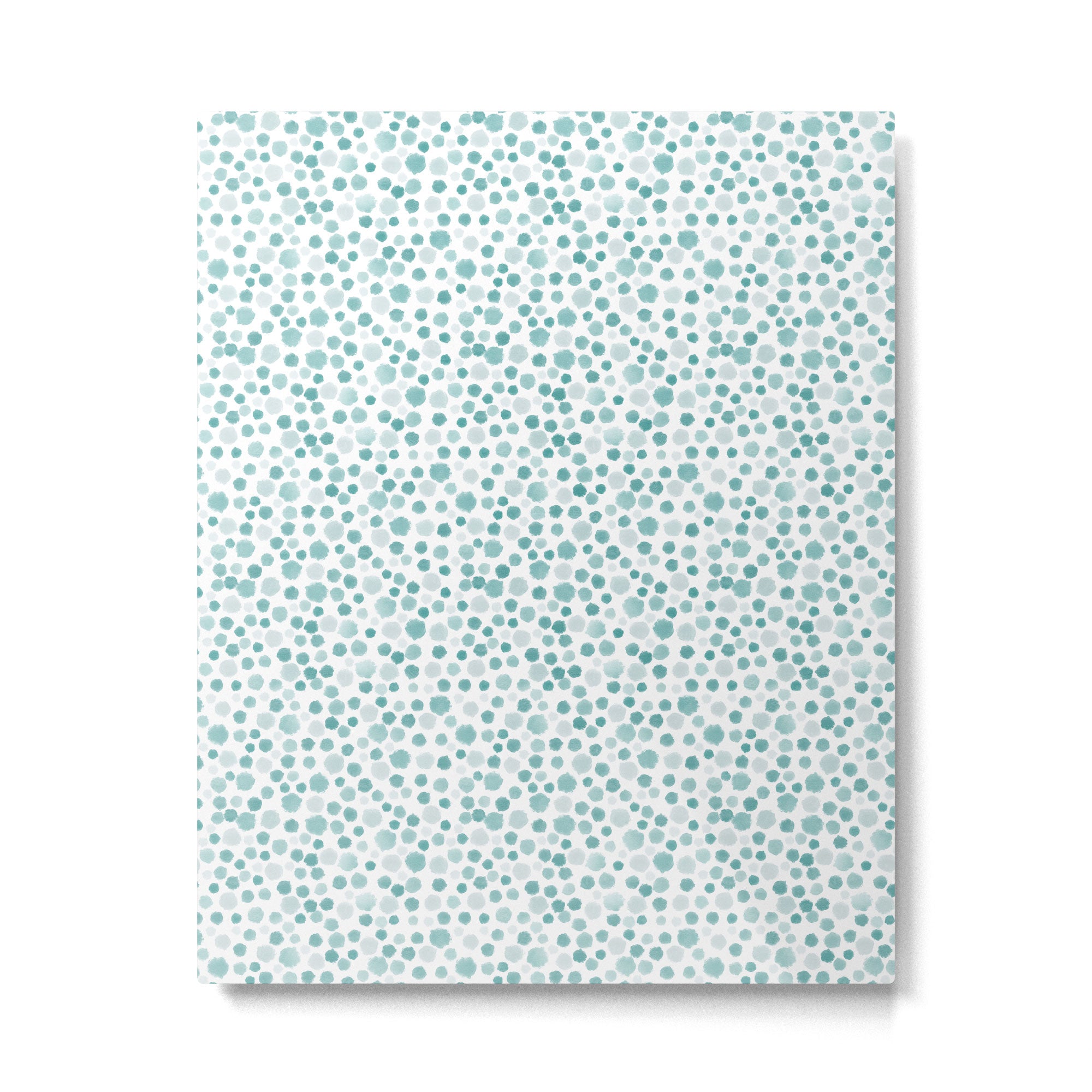 Mint Watercolor Dots - Aqua, Teal, Mint, Blue Metal Print Gallery Image 6