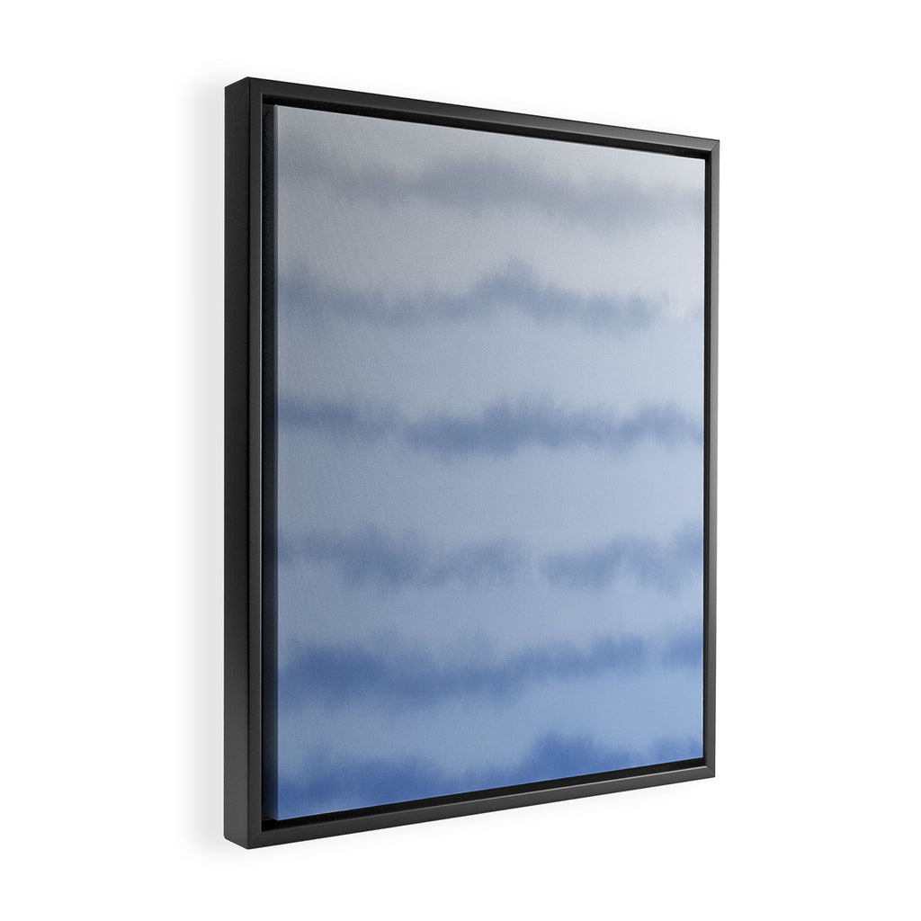 Ombre Ocean Tides - Blue Framed Canvas Print Gallery Image 2