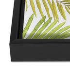 Palms on White Framed Canvas Print Gallery Image 3