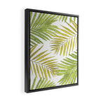 Palms on White Framed Canvas Print Gallery Image 2