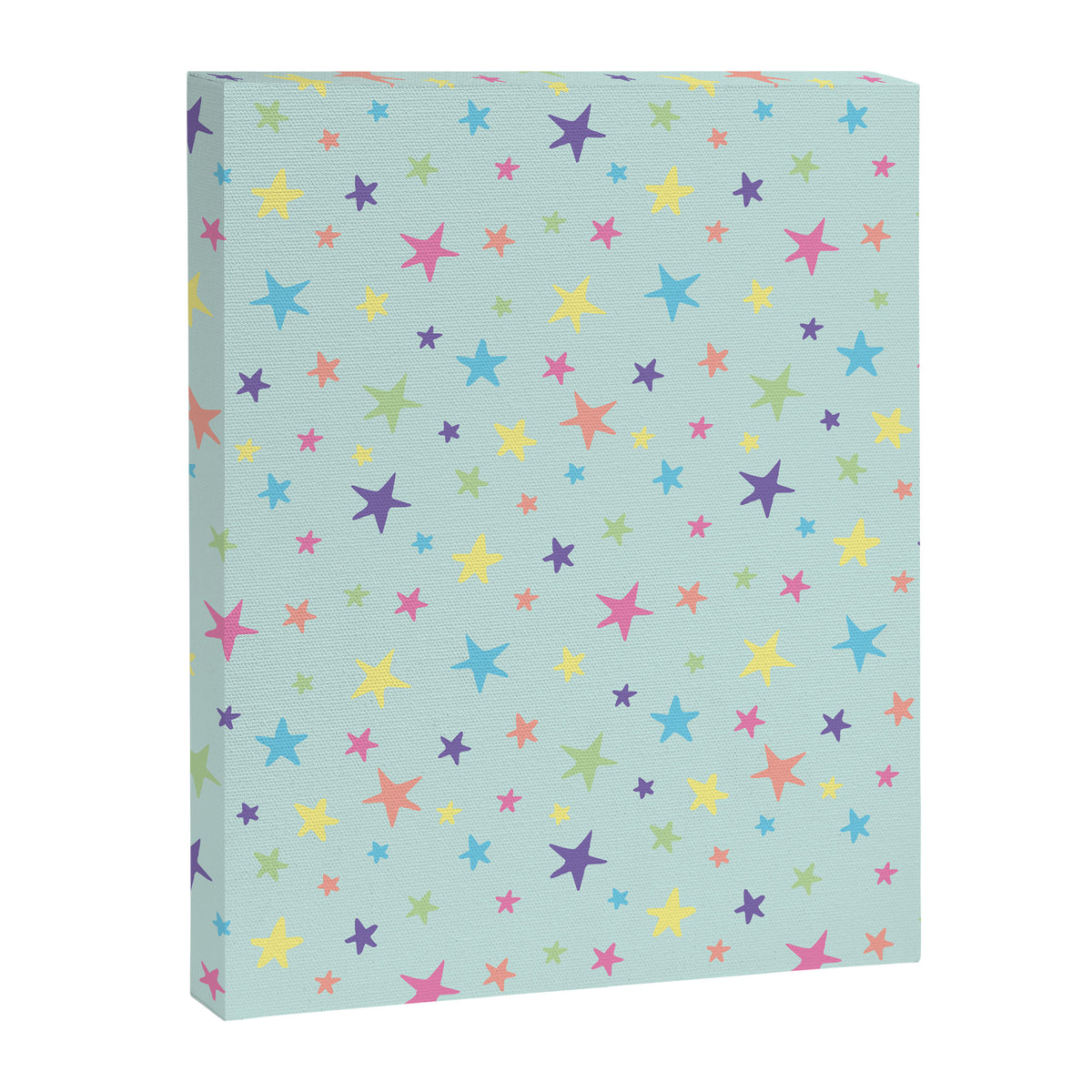 Rainbow Stars on Mint Canvas Print Gallery Image 8