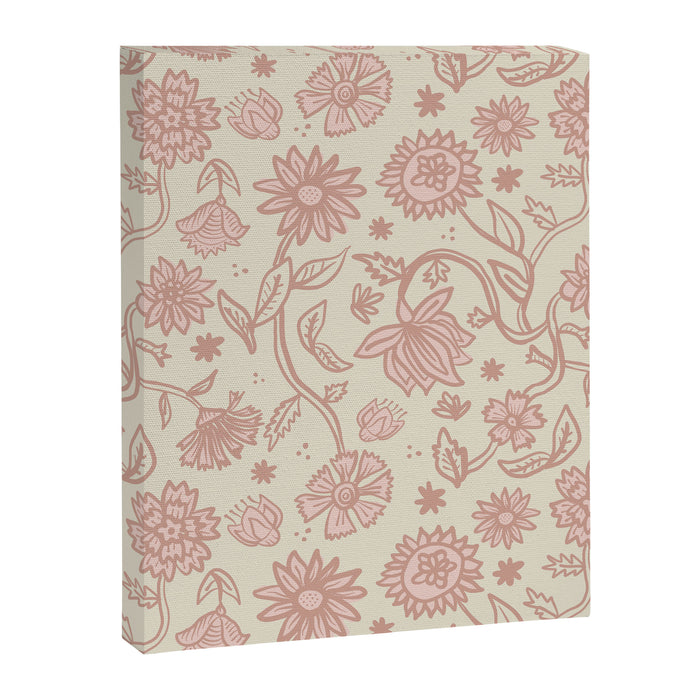 Sadie Sketch Floral Print - Pink, Blush, Beige Canvas Print Gallery Image 1