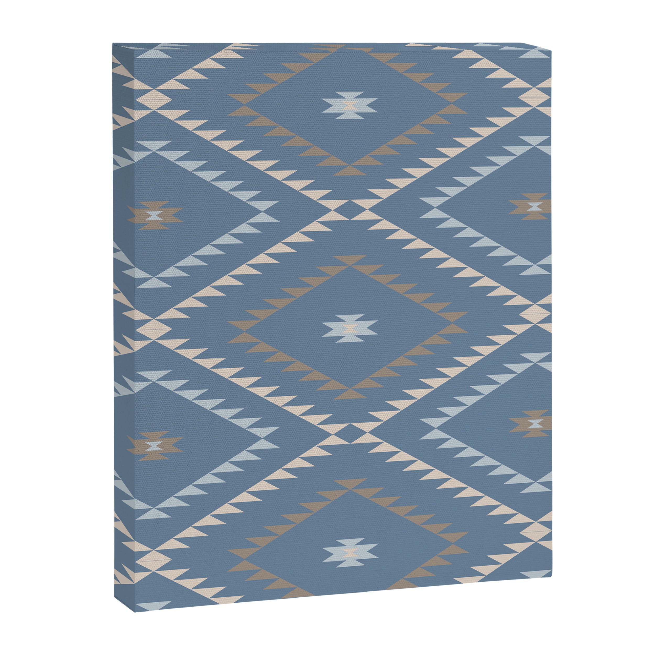 Southwestern Geometric - Denim Nude Canvas Print Gallery Image 8