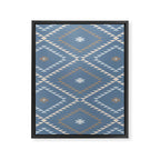 Southwestern Geometric - Denim Nude Framed Canvas Print Gallery Image 8