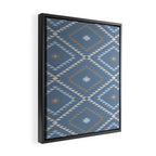 Southwestern Geometric - Denim Nude Framed Canvas Print Gallery Image 2