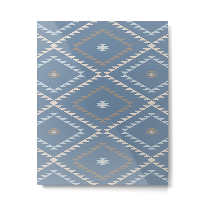 Southwestern Geometric - Denim Nude Metal Print Gallery Image 1