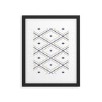 Southwestern Geometric - Tan Navy White Framed Art Print Gallery Image 6