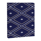 Southwestern Geometric - Tan White Navy Canvas Print Gallery Image 8