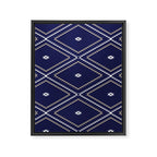 Southwestern Geometric - Tan White Navy Framed Canvas Print Gallery Image 8