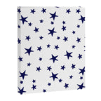 Stars - Navy Blue on White Canvas Print Gallery Image 8