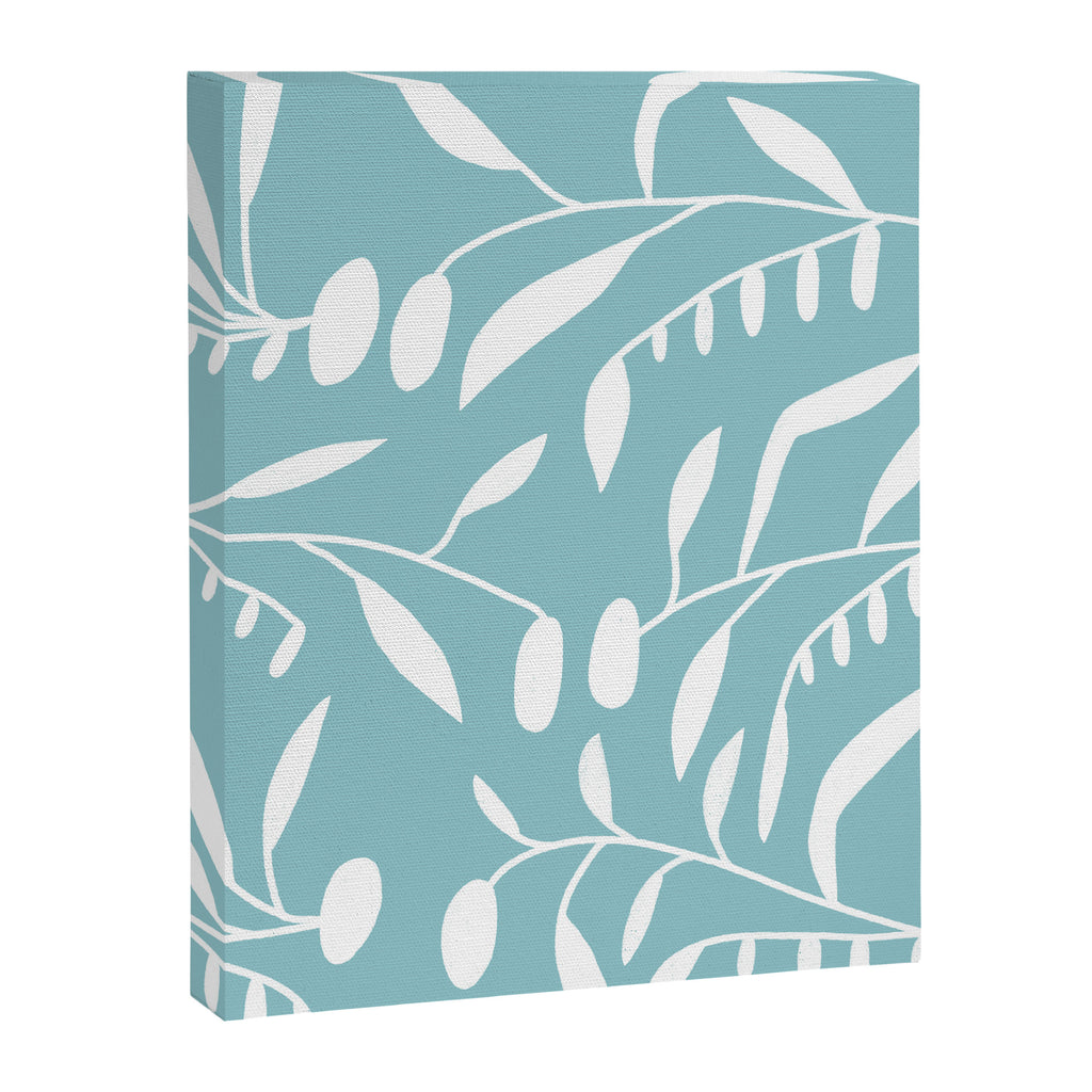 Botanical leaf- skyblue Canvas Print Gallery Image 6