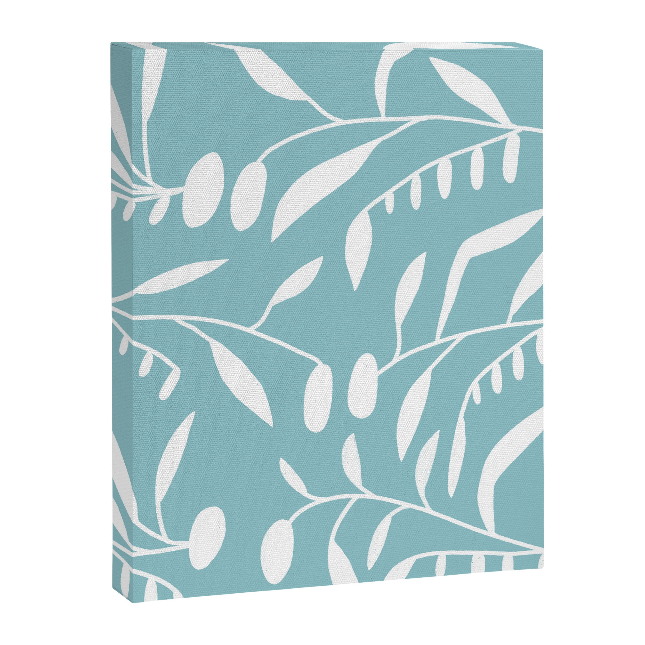 Botanical leaf- skyblue Canvas Print Gallery Image 6