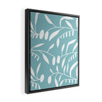 Botanical leaf- skyblue Framed Canvas Print Gallery Image 2