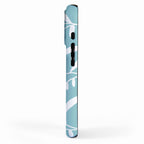 Botanical leaf- skyblue iPhone Case Gallery Image 2