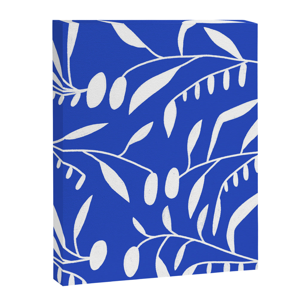 botanical leaf-blue  Canvas Print Gallery Image 6